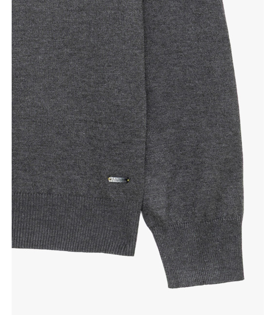 Maglia con collo zip a imbuto