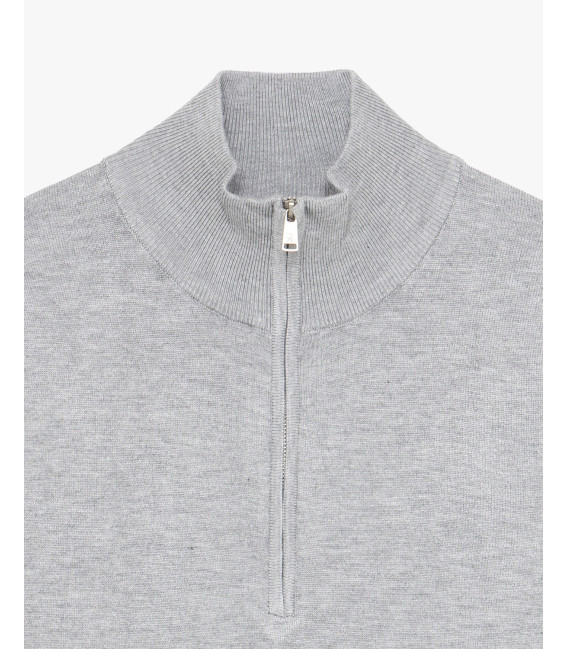Maglia con collo zip a imbuto
