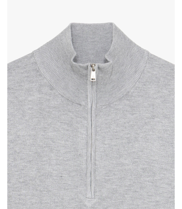 Maglia con collo zip a imbuto