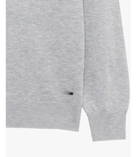 Maglia con collo zip a imbuto