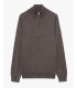 Maglia con collo zip a imbuto