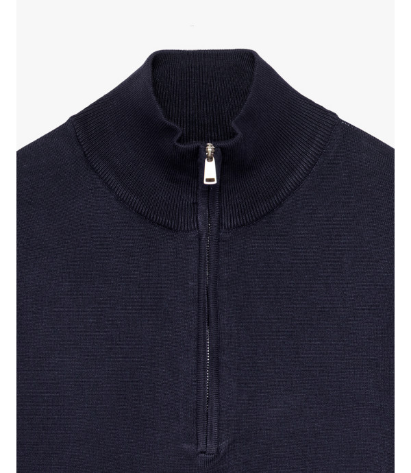 Maglia con collo zip a imbuto