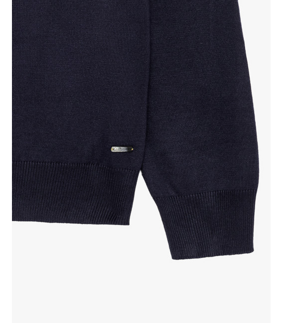 Maglia con collo zip a imbuto