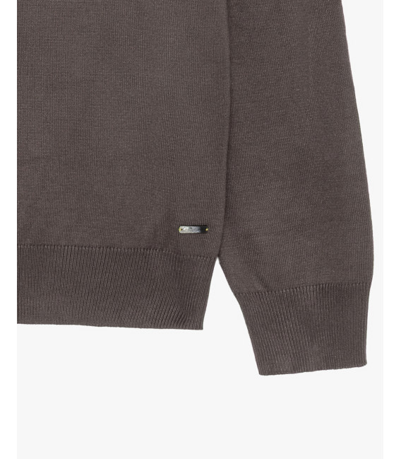 Maglia con collo zip a imbuto