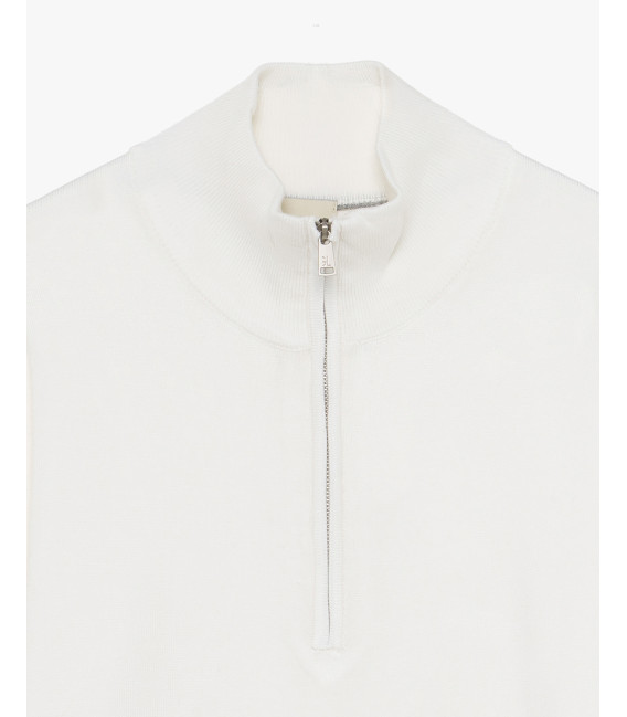 Maglia con collo zip a imbuto