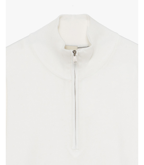 Maglia con collo zip a imbuto