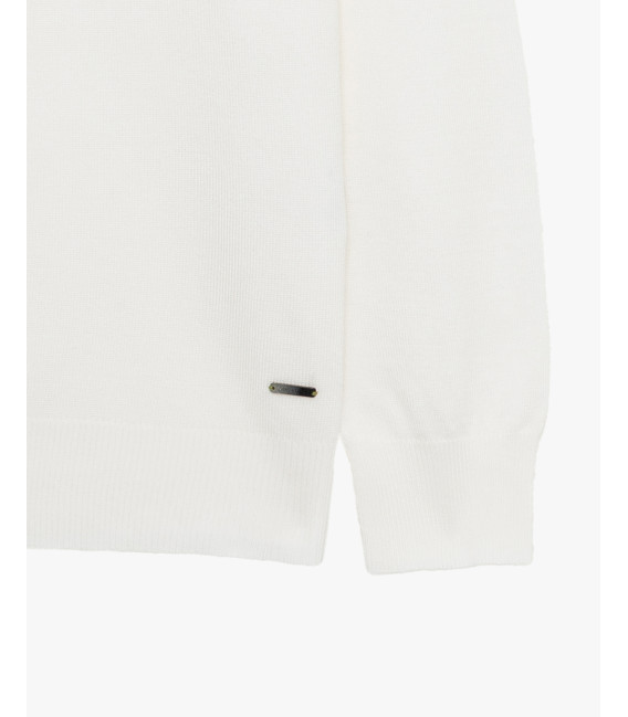 Maglia con collo zip a imbuto