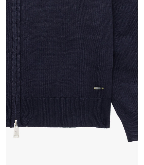 Cardigan in maglia fine con collo alto