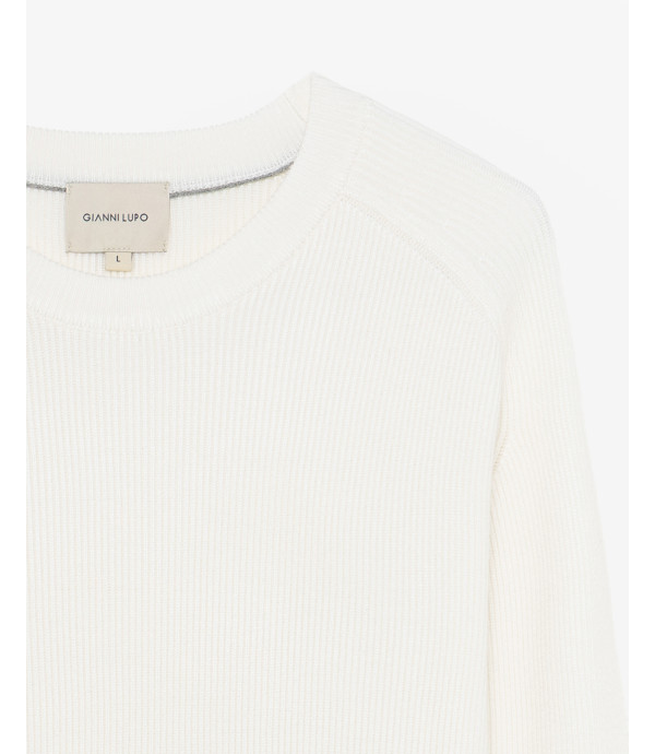 Felpa in maglia girocollo manica raglan