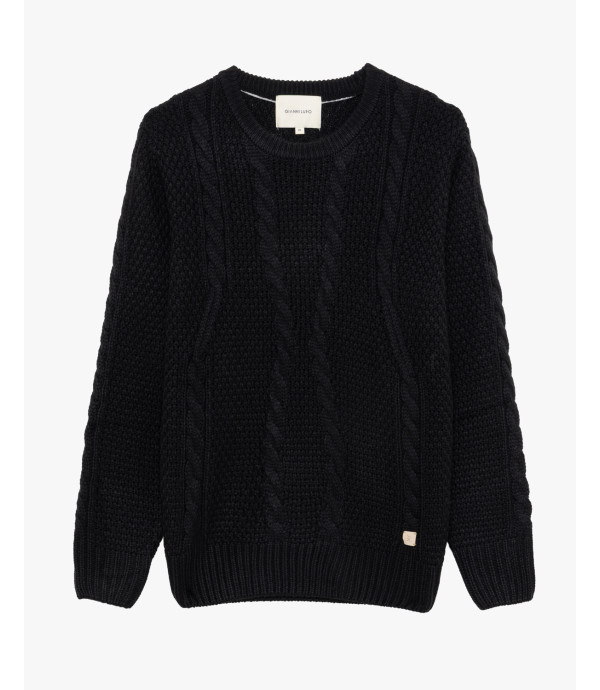 Maglione girocollo a trecce