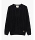 Maglione girocollo a trecce