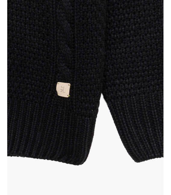 Maglione girocollo a trecce