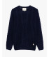 Maglione girocollo a trecce