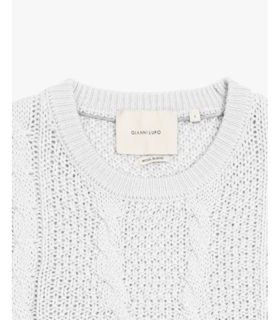 Maglione girocollo a trecce