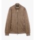 Faux-suede bomber jacket