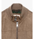 Faux-suede bomber jacket