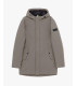 Tech fabric parka with hood