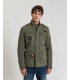 Military jacket with applied patches