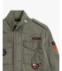 Military jacket with applied patches
