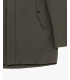 Tech fabric parka with hood
