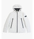 Tech fabric parka with hood and zip pockets