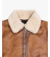 Faux-leather jacket with shearling