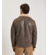 Faux-leather jacket with shearling