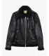 Faux-leather jacket with shearling