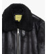 Faux-leather jacket with shearling