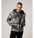 Checked jacket with detachable vest and hood