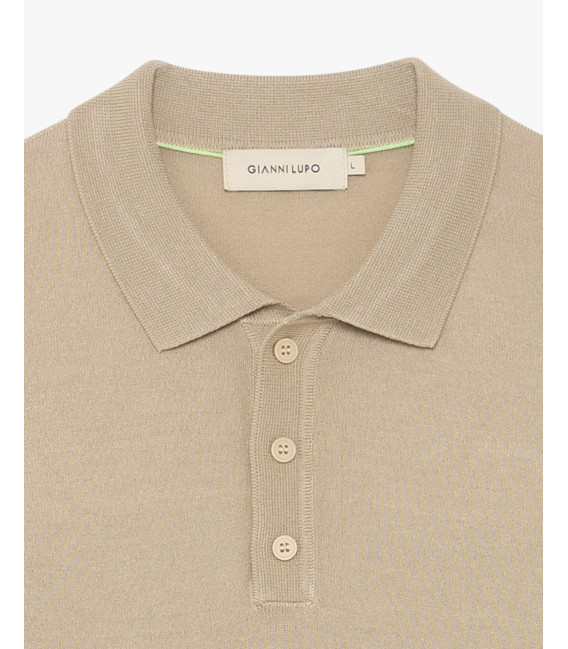 Relaxed fit long sleeves polo shirt