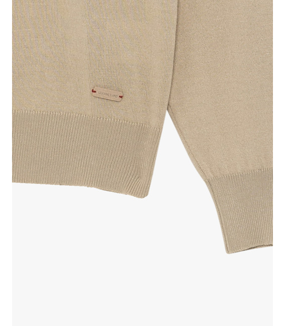 Relaxed fit long sleeves polo shirt