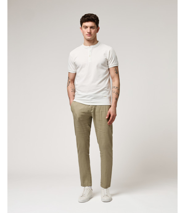 Polo collo coreano in piquet