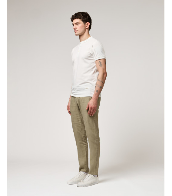 Polo collo coreano in piquet