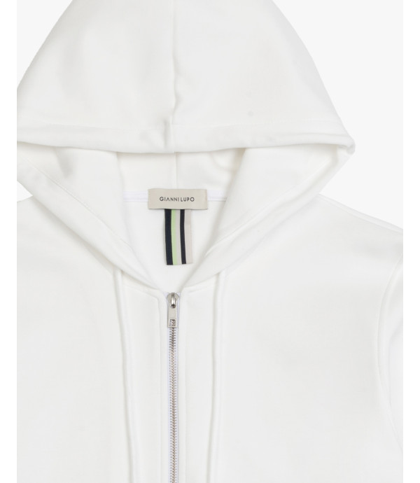 Felpa con zip e cappuccio