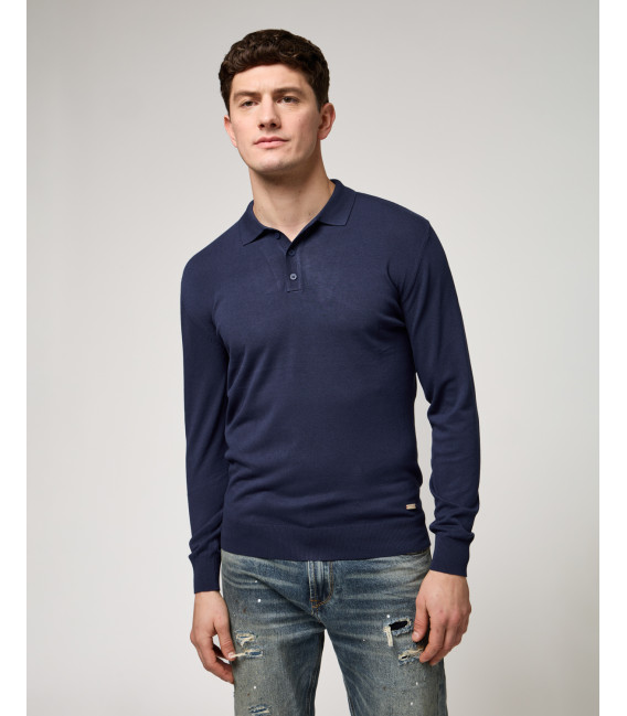 Polo a maniche lunghe relaxed fit