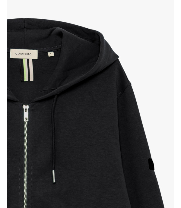 Felpa con zip e cappuccio