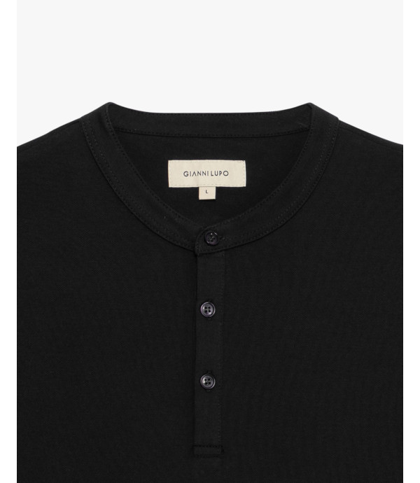 Polo collo coreano in piquet