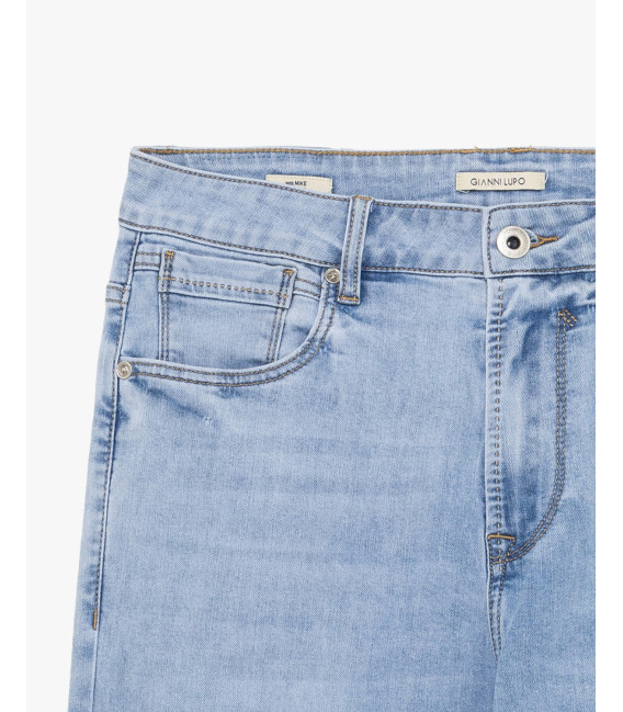 Jeans MIKE95 carrot fit con graffi medium wash