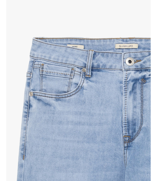 Jeans MIKE95 carrot fit con graffi medium wash