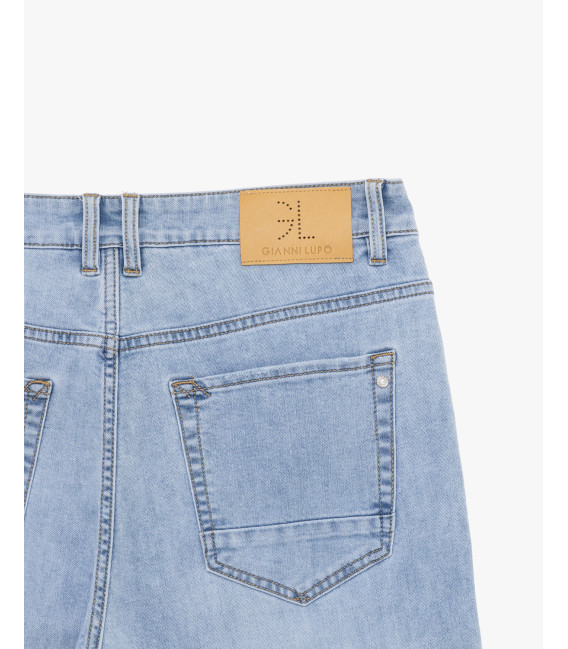 Jeans MIKE95 carrot fit con graffi medium wash