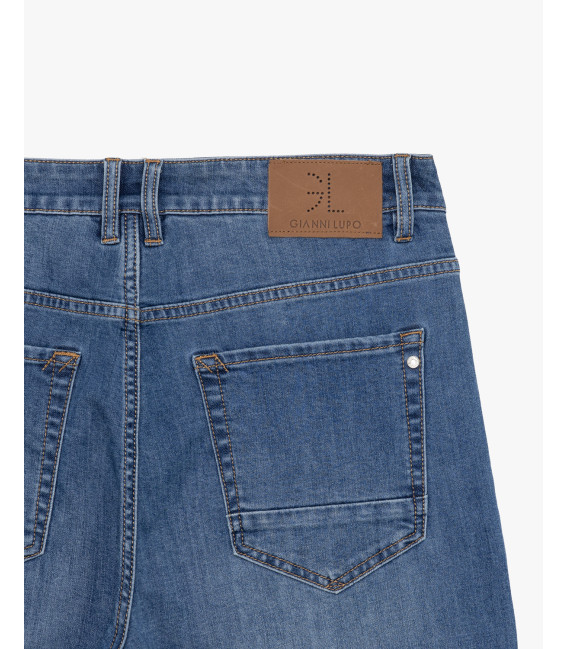 Jeans MIKE95 carrot fit con graffi medium wash