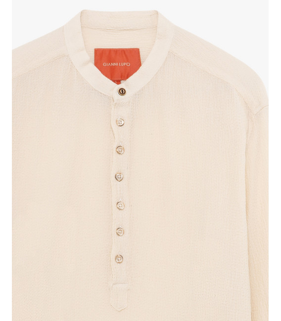 Camicia con collo alla coreana