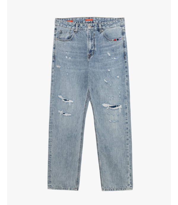 ALEX straight fit jeans in vintage wash with rips