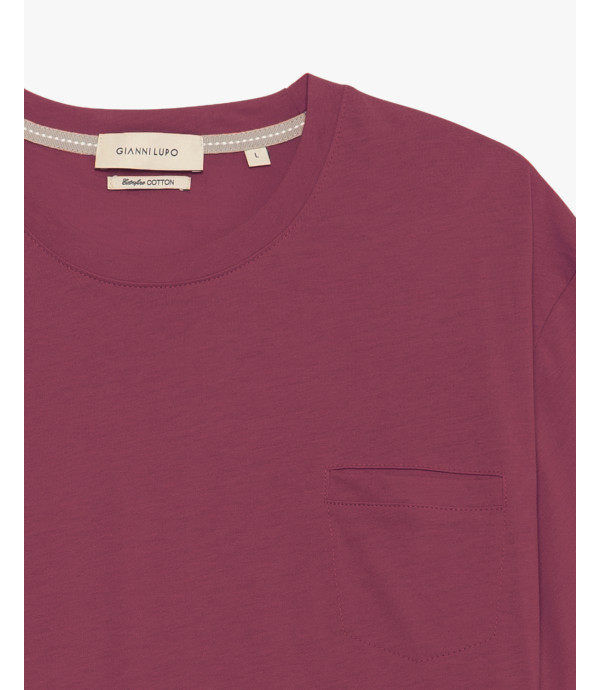 T-shirt con taschino in cotone extra fine