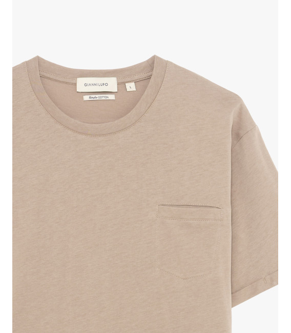 T-shirt con taschino in cotone extra fine