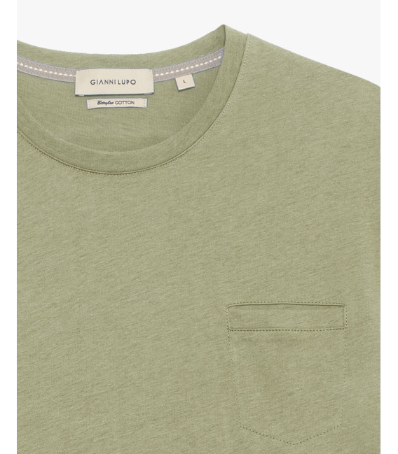 T-shirt con taschino in cotone extra fine