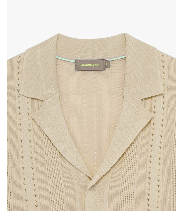 Camicia in maglia con trasparenze