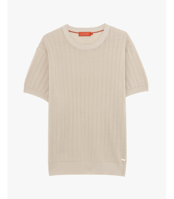 Knitted short-sleeve T-shirt