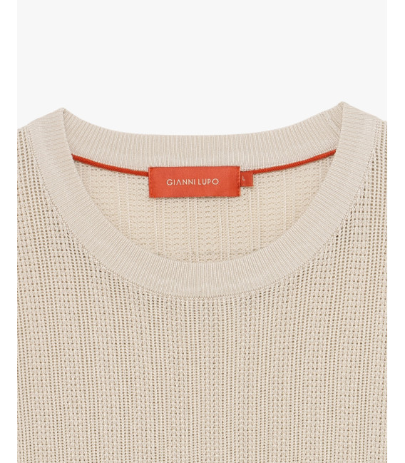 Knitted short-sleeve T-shirt